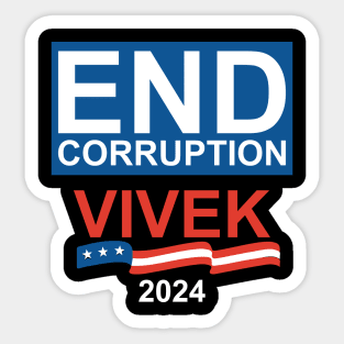 End Corruption Vivek Ramaswamy 2024 Sticker